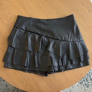 DO+BE Black Tiered Mini Skirt